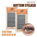 Abonnie bas marron cils inférieurs 5mm 6mm 7mm court synthétique vison Extension de cils individuels