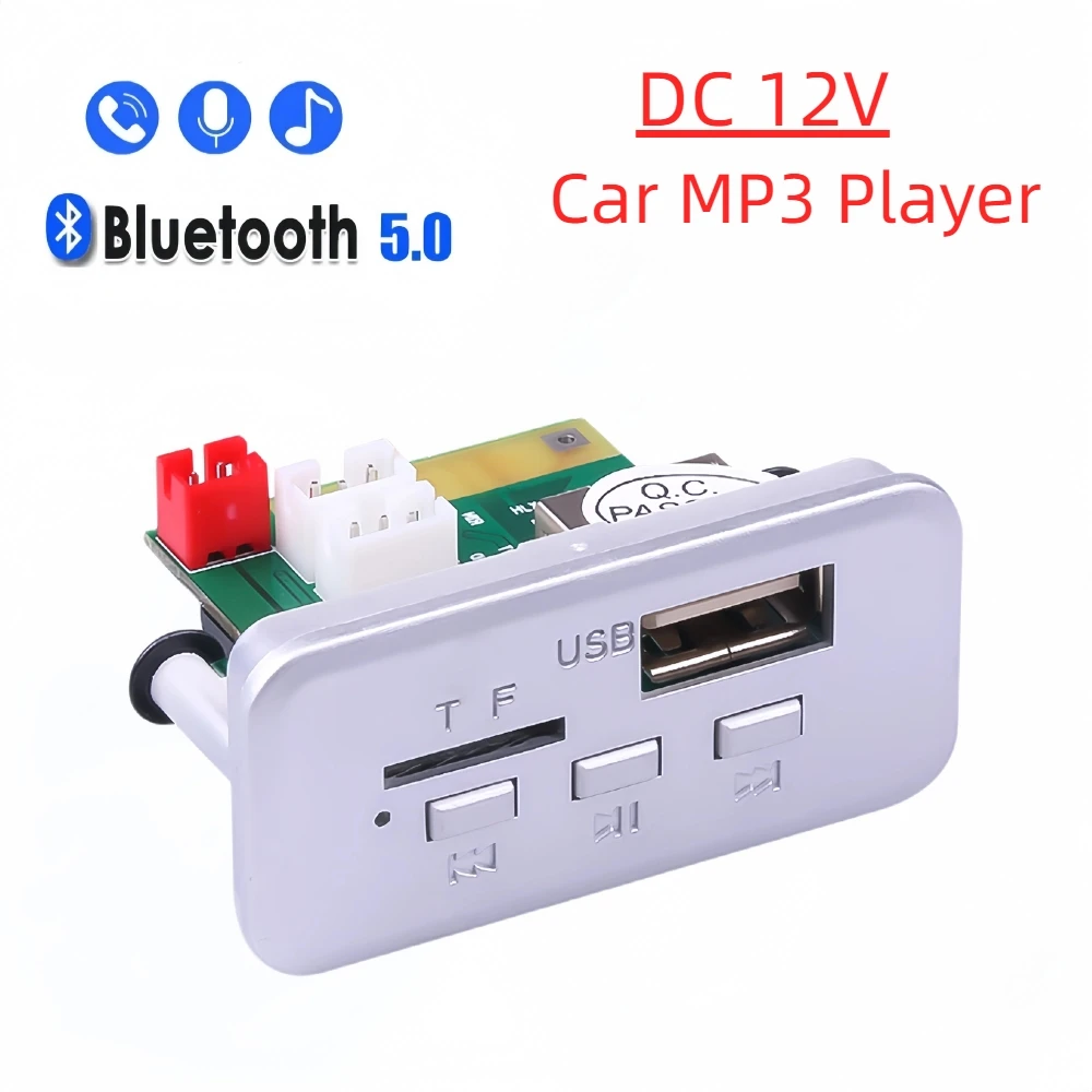 DC 12V MP3 Bluetooth 5.0 récepteur voiture Kit lecteur MP3 carte décodeur Module Audio sans fil USB TF FM Radio musique voiture lecteur MP3