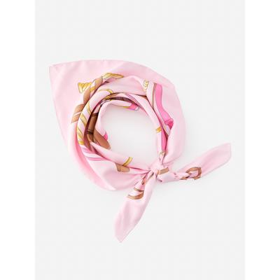 J.McLaughlin Women's Mabel Silk Scarf in Neo Gulltopp Square Light Pink/Pink