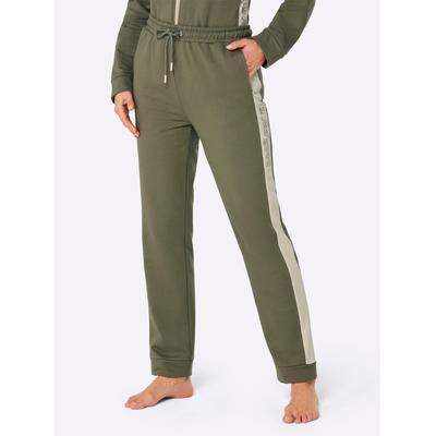 Dehnbund-Hose FEEL GOOD, Damen, Gr. 18/19, Kurzgrößen, grün (khaki, sand), 60% Baumwolle, 40% Polyester, unifarben, gemustert, mehrfarbig, Hosen Image