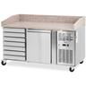 Royal Catering - Banco refrigerato su ruote - 165 l - 1 scomparto - 7 cassetti - 151 x 80 cm -