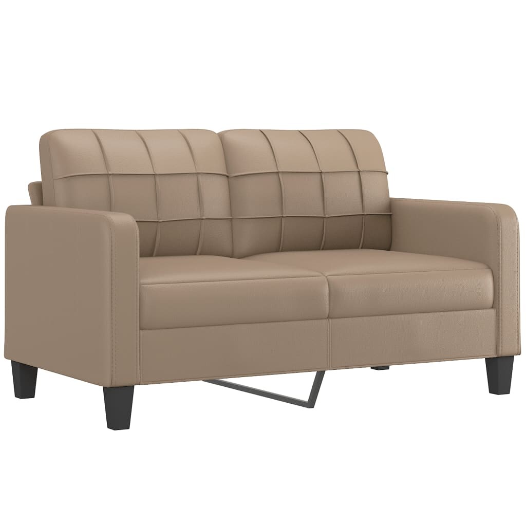 vidaXL 2-Sitzer-Sofa Cappuccino-Braun 140 cm Kunstleder Image