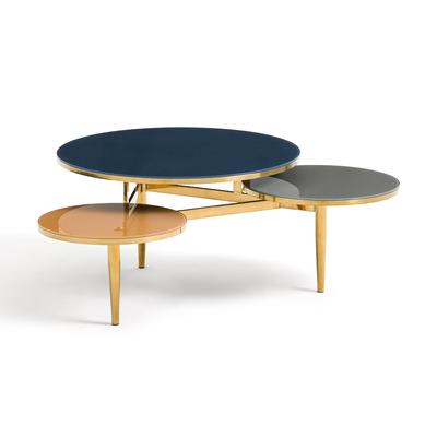 Ruben Triple Glass & Metal Coffee Table
