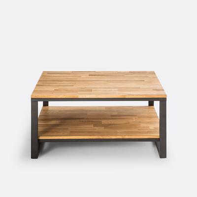 Hiba Square Oak & Steel Coffee Table