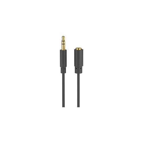 goobay Kopfhörer- und Audio- Verlängerungskabel AUX, 3,5 mm 3-pol, slim