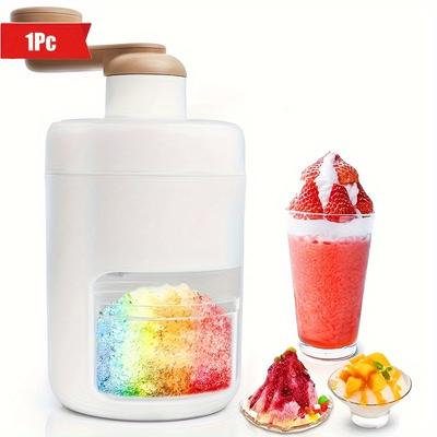 TEMU 1pc Portable Ice Shaver Machine - Easy-to-use Crusher For , Snow Cones, And - Bpa-free, Includes Free Trays, Home, Party, And Outdoor Use