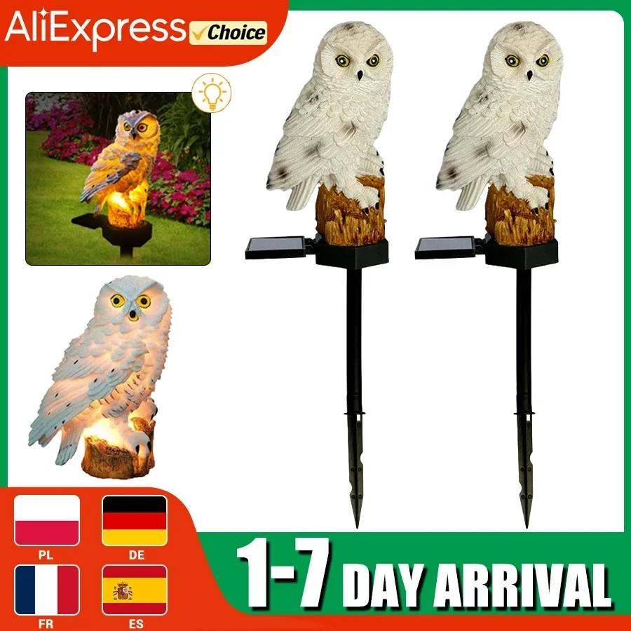 Lampe solaire de pelouse hibou Animal lumières de jardin solaires lumière LED à énergie solaire lampe de décoration de jardin extérieure lumières solaires imperméables