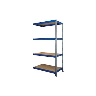 Weitspannregal Regalsystem 600 kg ANBAU 200x160x60cm 4 Böden blau SZAGATO Weitspann Regal 60 cm breit Metallregal Fachbodenregal Schwerlastregal Image
