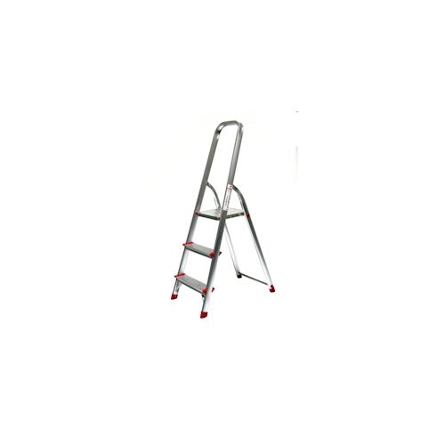 Stehleiter 3 Stufen 134x42cm Alu SZAGATO Stufenleiter 3 Stufen Stehleiter 3 Stufen Aluleiter 3 Stufen Haushaltsleiter 3 Stufen Bockleiter 3 Stufen