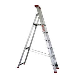 Stehleiter 6 Stufen Profi 230x61x16cm Alu SZAGATO 6 Stufen Leiter Alu Stehleiter 6-stufig Bockleiter 6 Stufen Haushaltsleiter 6 Stufen Alu-Stehleiter