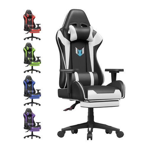 Gaming Stuhl 110kg - bigzzia Gaming Stuhle mit Lendenwirbelstütze - Gaming Chair mit einklappbaren