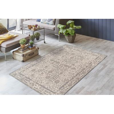 Teppich KAYOOM "Perry 125", beige (creme), B:160cm H:16mm L:230cm, Baumwolle, Teppiche, digitaler Druck, verwaschenes Farbendesign, pflegeleicht Image