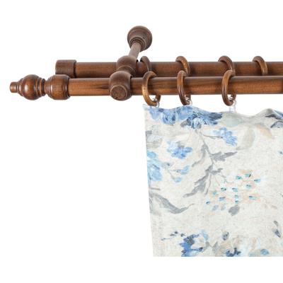 Gardinenstange SN DECO GROUP "Filigrano" Gr. 7, braun (walnussfarben), L:280cm, Holz, Gardinenstangen Image