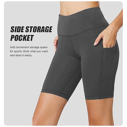 Damen Fahrradhose Fahhrad Shorts Schmale Passform Sport Elastisch Schweißableitend Atmungsaktiv Schwarz Dunkelblau Bekleidung Fahrradbekleidung