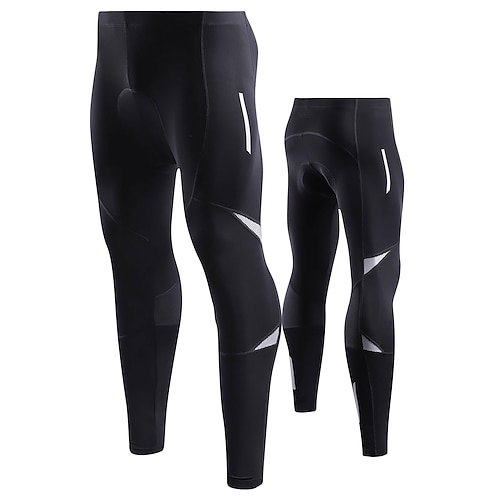 Herren Fahrradhose Fahrradhose Fahhrad Strumpfhosen Unterteile Rennpassform Sport Schnelltrocknend Reflektierende Streifen Elastisch Schweißableitend Schwarz Blau Bekleidung Fahrradbekleidung