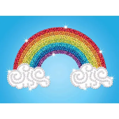 Sequin Art Paillettenbild Regenbogen, 25 x 34 cm Image
