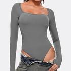 Per donna Tuta Tuta allenamento Pigiama intero Tinta unica Body Tutina Grigio scuro Nero Yoga Fitness Allenamento in palestra Vita alta Traspirante Morbido Manica lunga Sport Abbigliamento sportivo
