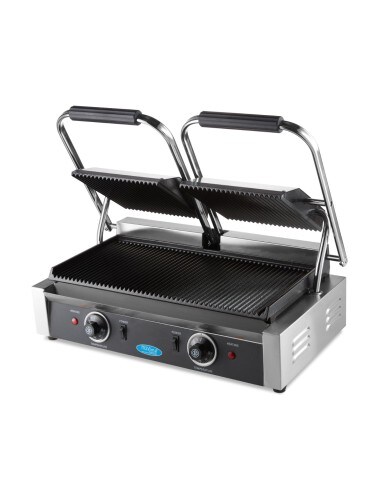 Grill Contact - Gerillt - Doppelte Grillplatte - 2 x 22cm -. Maxima Image