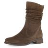 Stiefel GABOR "Genua", Damen, Gr. 40, braun (cognac), Veloursleder, unifarben, klassisch, Schuhe, Blockabsatz, Kurzstiefel, mit Innenreißverschluss