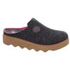 Pantoffel ROHDE "FOGGIA", Damen, Gr. 39, grau (dunkelgrau, meliert), Filz, klassisch, Schuhe, Hausschuh, Schlappen, Clog, Homeslipper mit Profilsohle