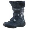 Snowboots KIDSWORLD "Mary V", Kinder, Gr. 35, silber (navy, silberfarben), Nylon, Lederimitat, casual, Schuhe, Klettstiefel, Winterstiefel mit wasserabweisender Comfortex-Membrane