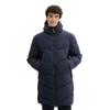 Steppmantel TOM TAILOR DENIM, Herren, Gr. M, blau (sky captain blau), Web, Obermaterial: 100% Polyester. Futter: 100% Polyester, unifarben, casual, gerade ca. Mitte Oberschenkel, Rundhals, Langarm Bündchen, Mäntel, mit Kapuze