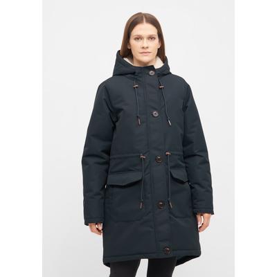 Winterjacke DERBE "Festholm", Damen, Gr. 42, blau (navy, sanftes weiß), Obermaterial: 100% Polyester; Füllung: 100% Polyester; Futter: 100% Polyester, casual, normal, Langarm Windstopperbündchen, Jacken, Wasserabweisend, winddicht, super warm,... Image