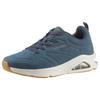 Sneaker SKECHERS "TRES-AIR UNO", Herren, Gr. 47,5, blau (navy), Lederimitat, sportlich, Schuhe, Freizeitschuh, Halbschuh, Schnürschuh mit Skech-Air-Luftpolsterung