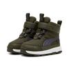 Winterboots PUMA "EVOLVE BOOT PURETEX AC+INF", Damen, Gr. 22, grün (schwarz olive, galactic gray, puma weiß), Textil, unifarben, sportlich, Schuhe, Snowboots, Winterstiefel, Winterschuhe, für Kinder, wasserdicht