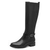 Stiefel TAMARIS, Damen, Gr. 40, XS-Schaft, schwarz, Leder, Lederimitat, unifarben, modisch, Schuhe, Blockabsatz, Langschaftstiefel mit XS-Schaft und Stretchfunktion