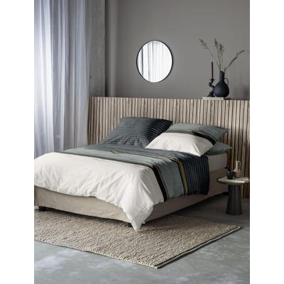 Bettwäsche IRISETTE "Wave 8563", blau (petrol), B/L: 140cm x 200cm, , Mako-Satin, B/L: 90cm x 70cm, Mako-Satin, Obermaterial: 100% Baumwolle, Bettwäsche, anschmiegsam und atmungsaktiv Image
