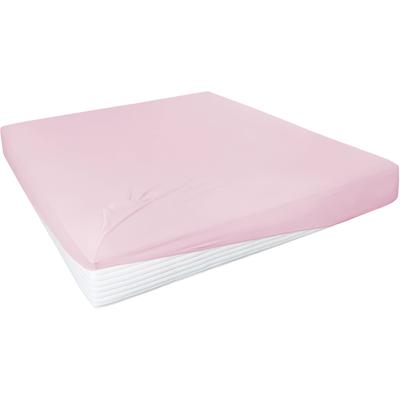 Spannbettlaken PRIMERA "Elasthan-Feinjersey", rosa, B:140-160cm L:200-220cm, Jersey-Elasthan, Obermaterial: 95% Baumwolle, 5% Elasthan, Laken, PREMIUM, aus 95% gekämmter Baumwolle und 5% Elasthan, bis 28 cm Höhe Image