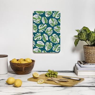 Little Arrow Design Co variegated monstera on blue Cutting Board