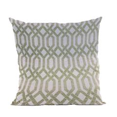 Plutus Green Beige Serene Meadow Imperial Trellis Luxury Throw Pillow