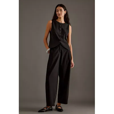 By Anthropologie Aiden Barrel Trousers