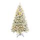 Albero di natale 180 cm con 300 luci in pvc verde e bianco