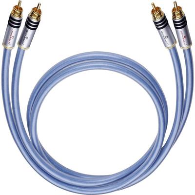 Cinch Audio Anschlusskabel [2x Cinch-Stecker - 2x Cinch-Stecker] 0.50 m Blau vergoldete Steckkontakt