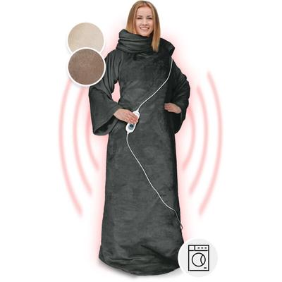 Klarstein - Slanket Wärmedecke, Heizdecke mit Abschaltautomatik, Weiche Kuscheldecke mit Ärmeln,