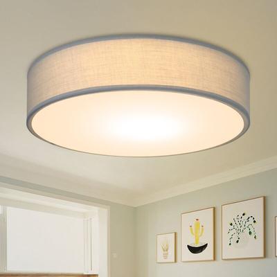 Gbly - Deckenlampe Schlafzimmer Deckenleuchte Rund - 1 Flammig E27 Wohnzimmerlampe Stoff Modern Image