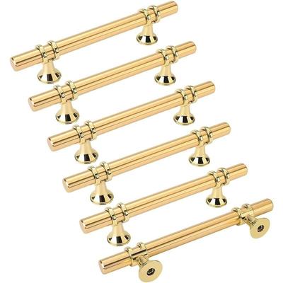 6er-Set Möbelgriff, Küchenmöbelgriff, goldener Griff – goldener Küchengriff, Zinklegierung, Image