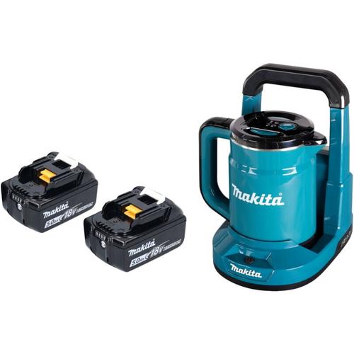 Makita - dkt 360 T2 Akku Wasserkocher 36 v ( 2x 18 v ) 0,8 l + 2x Akku 5,0 Ah - ohne Ladegerät