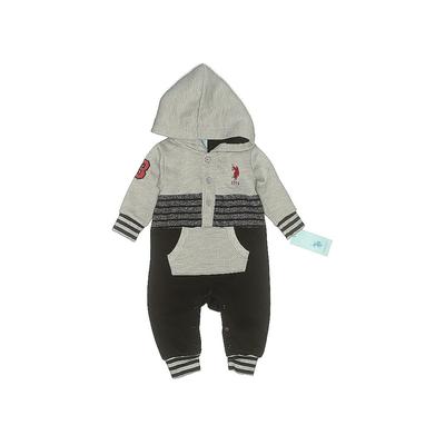 U.S. Polo Assn. Long Sleeve Outfit: Gray Bottoms - Size 6-9 Month