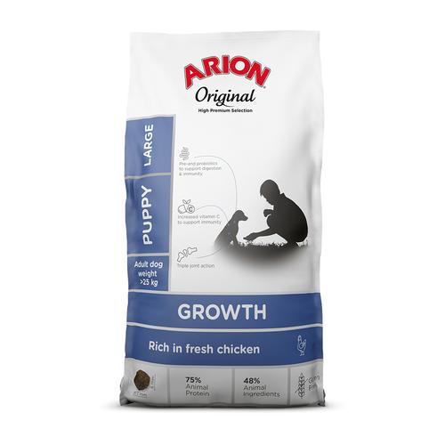 2x12kg Arion Original Growth Large breed Huhn Trockenfutter Hund