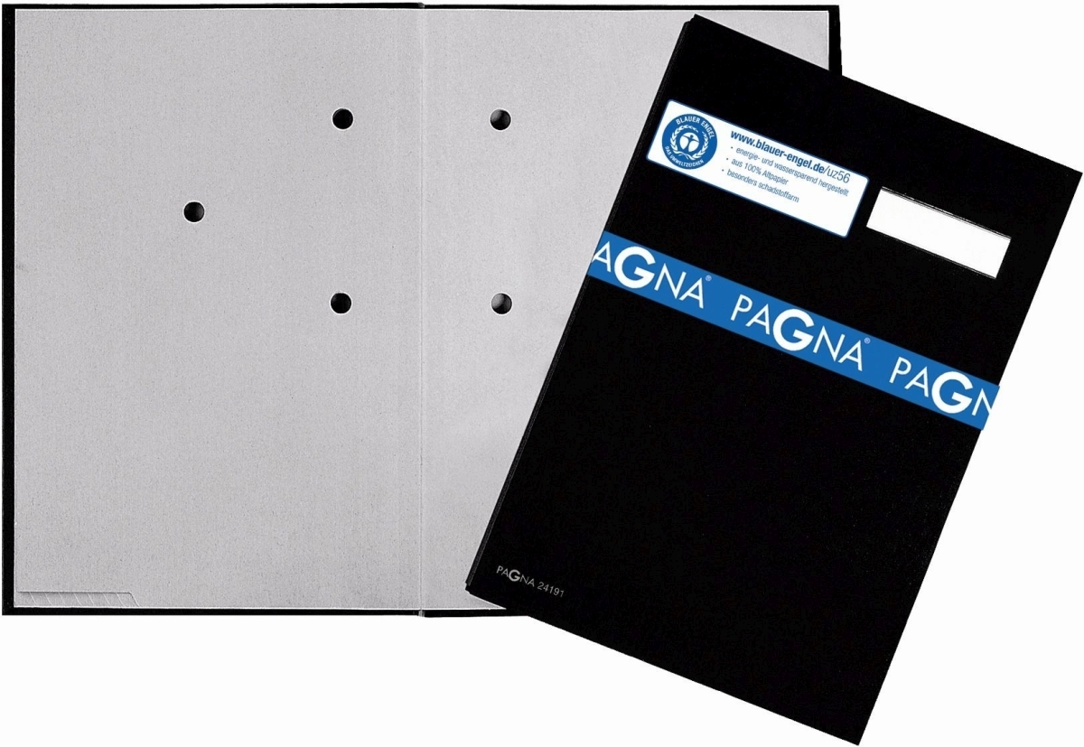 Pagna Unterschriftsmappe 20 Fächer Leinen schwarz Image