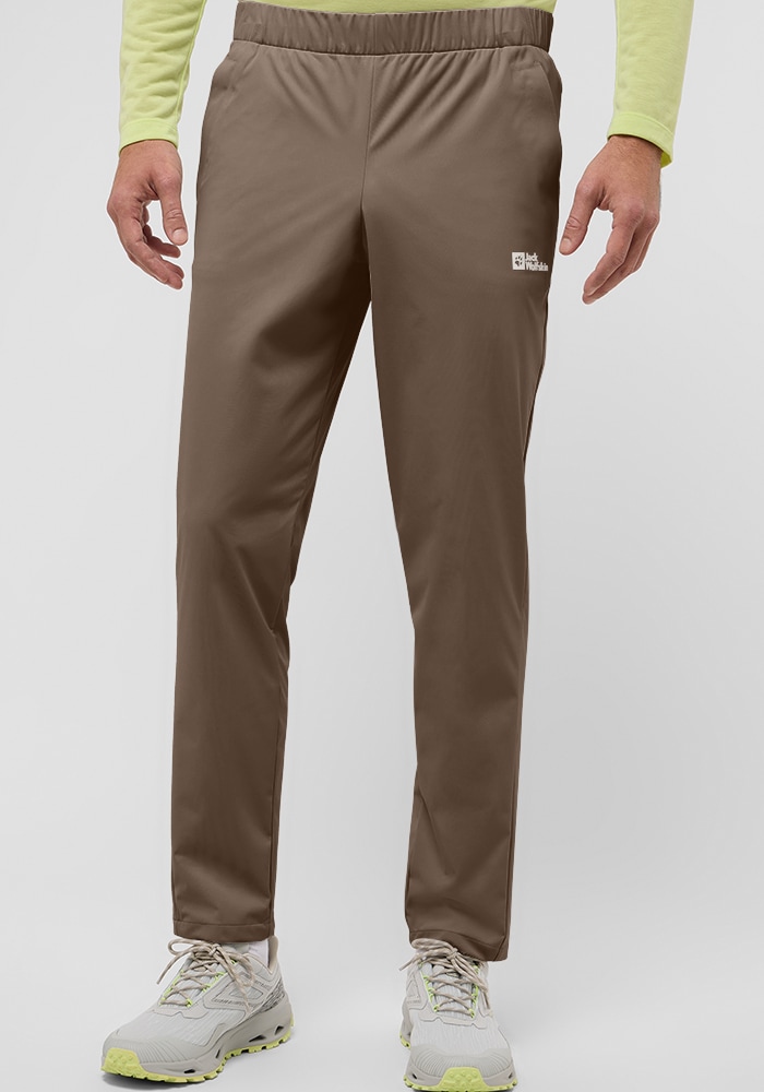 Softshellhose JACK WOLFSKIN "PRELIGHT PRO PANT M", Herren, Gr. XL (54/56), Normalgrößen, braun (cold, coffee), Hauptmaterial: 100% Polyester (recycled), Hosen Softshellhose