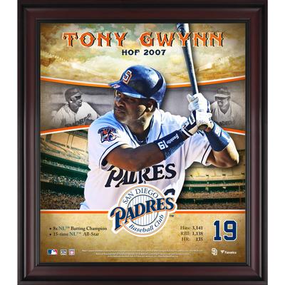 Tony Gwynn San Diego Padres Hall of Fame Karriereprofil, gerahmt, 15 x 17 Zoll Image