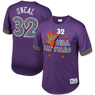 Lilafarbenes Mitchell & Ness Shaquille O'Neal NBA Mesh-T-Shirt für Herren Image