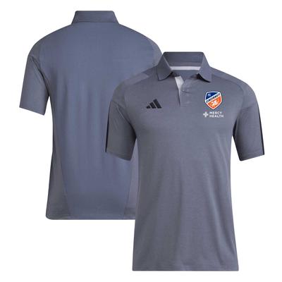 Graues adidas FC Cincinnati 2024 Trainingspolo für Herren Image