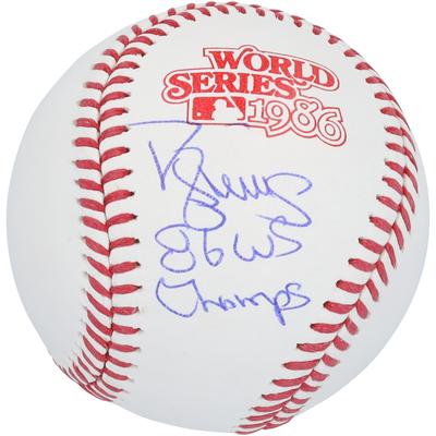 Von Darryl Strawberry signierter Baseball der New York Mets mit dem Logo der World Series 1986 und der Aufschrift „86 WS Champs“ Image
