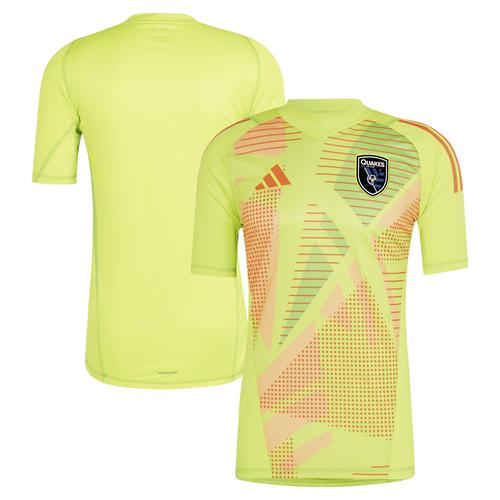 Gelbes adidas San Jose Earthquakes 2024 Torwarttrikot für Herren